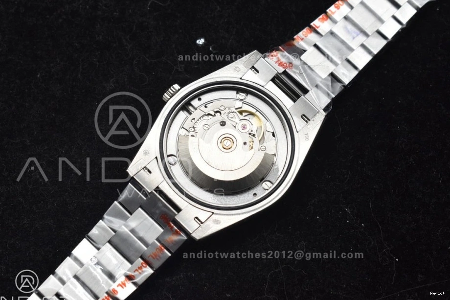 A2836 Weight Black 40 Crystal President DayDate On Gain Dial GMF Bracelet SS 1128